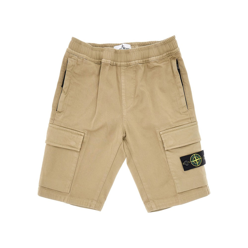 Stretch cotton cargo shorts