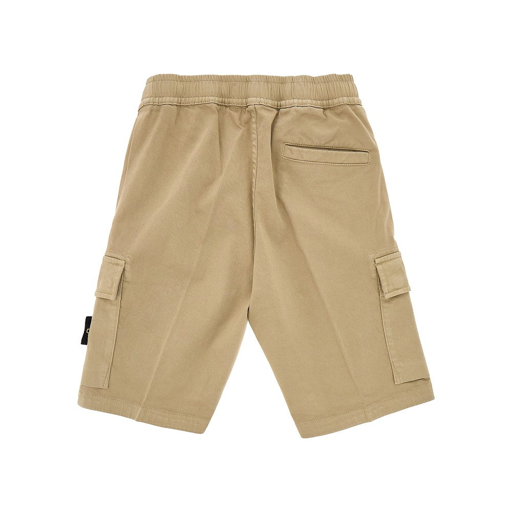 Stretch cotton cargo shorts