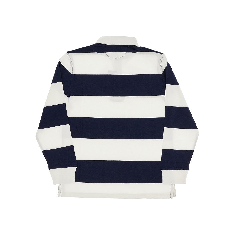 Striped cotton polo shirt