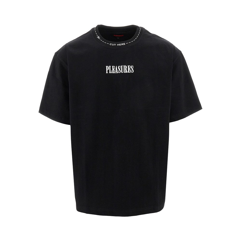 &#39;Cut Here&#39; heavyweight jersey T-shirt