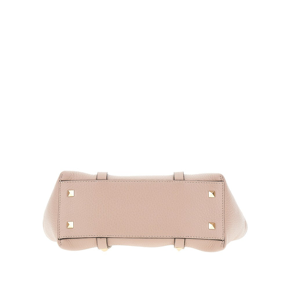 Grained leather &#39;Rockstud&#39; mini tote bag