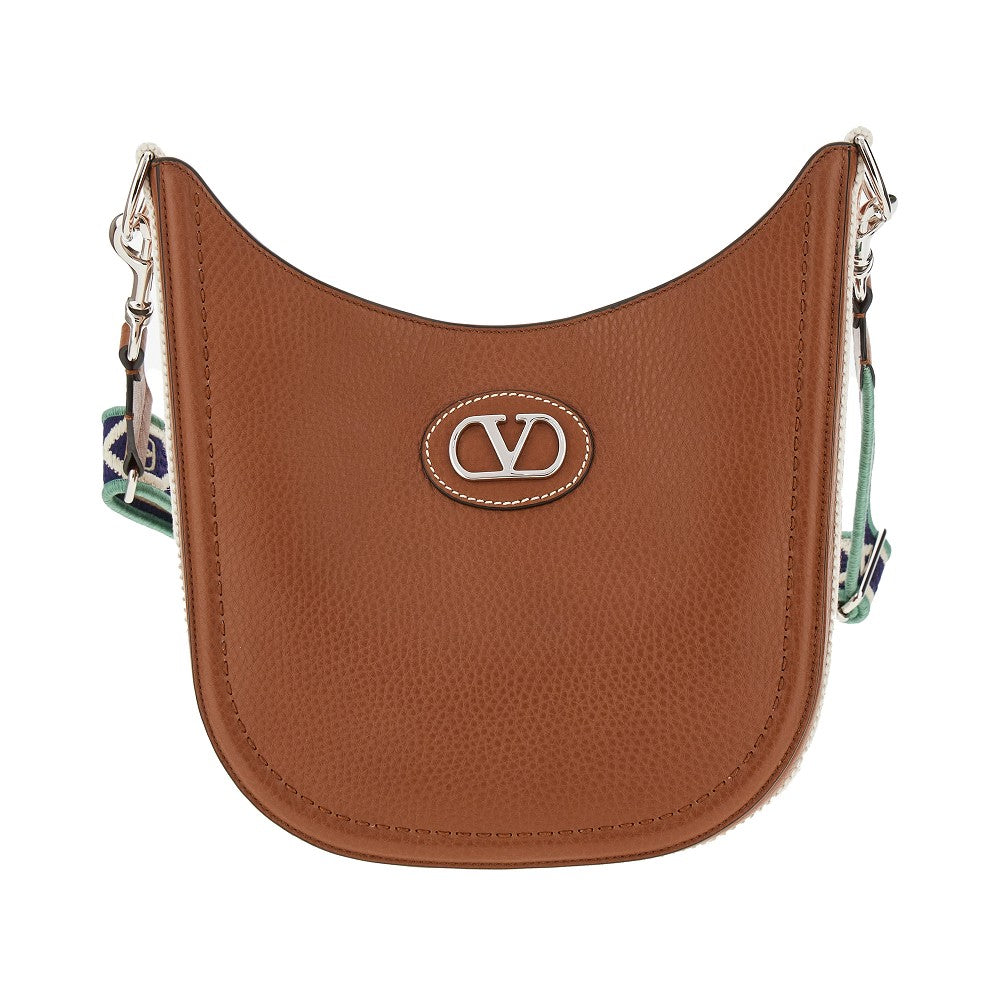 &#39;VLogo Signature&#39; leather shoulder bag