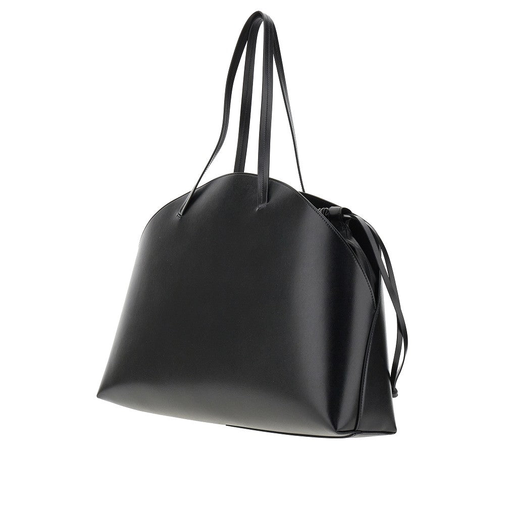 Leather &#39;Curve&#39; leather shoulder bag