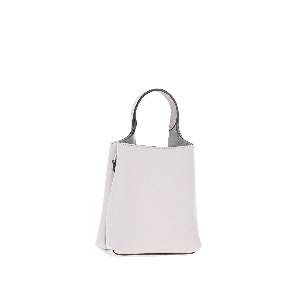 Micro bag in pelle con charm T Timeless