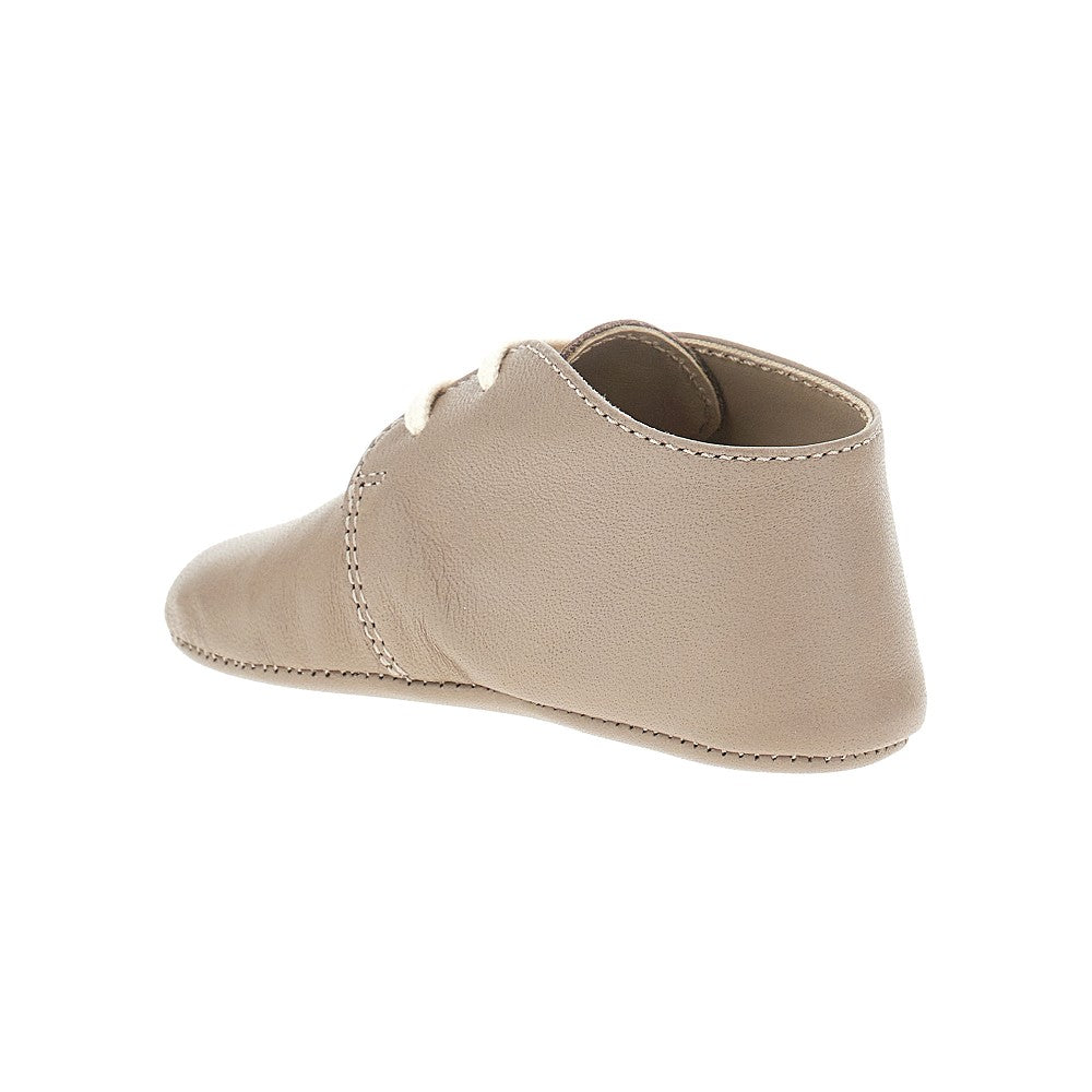 Leather lace-up baby shoes