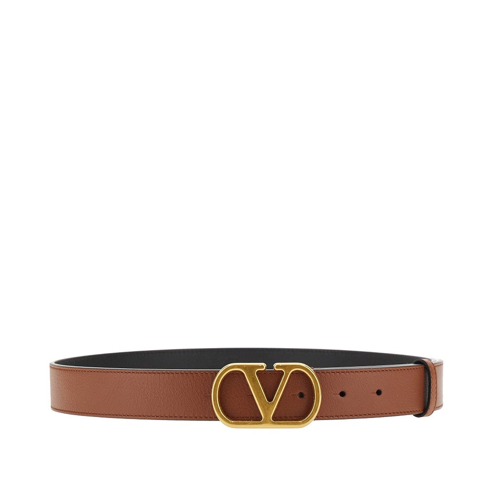 &#39;VLogo Signature&#39; leather belt