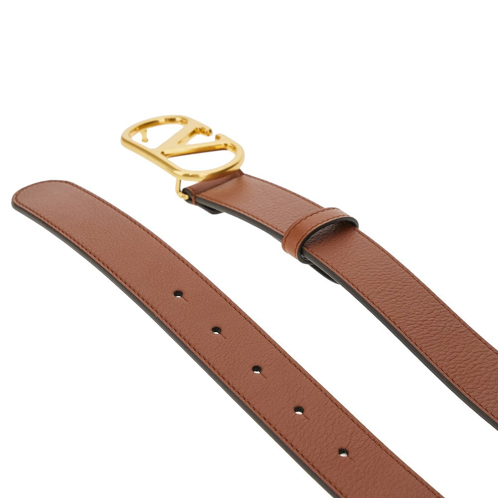 &#39;VLogo Signature&#39; leather belt