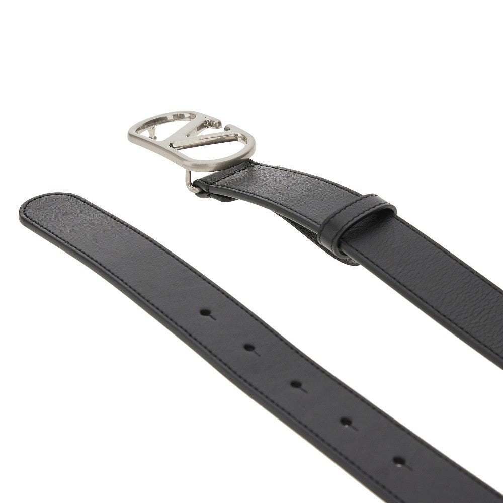 &#39;VLogo Signature&#39; leather belt