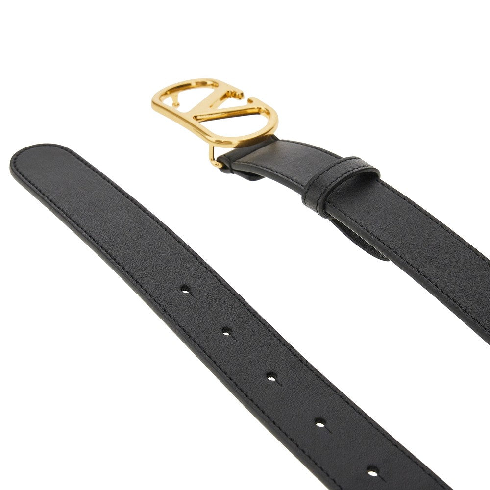 &#39;VLogo Signature&#39; leather belt