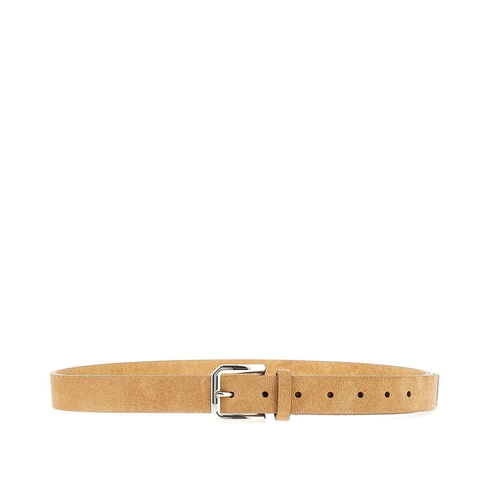 Reversed leather belt