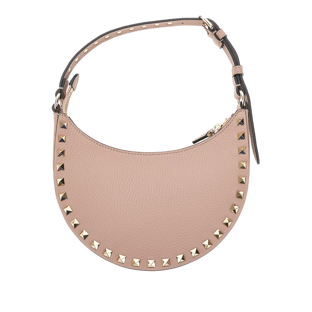 Leather mini &#39;Rockstud&#39; hobo bag