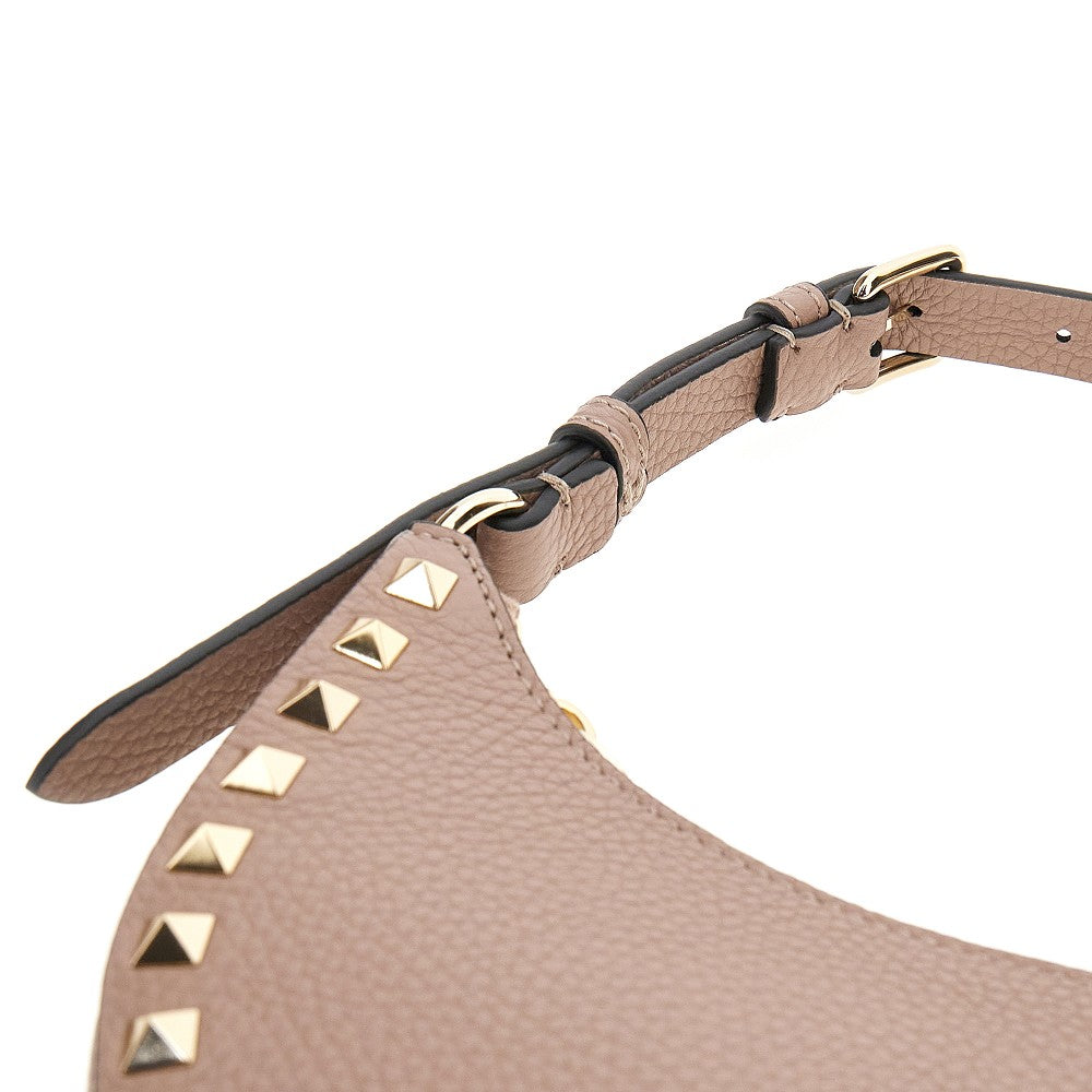 Leather mini &#39;Rockstud&#39; hobo bag