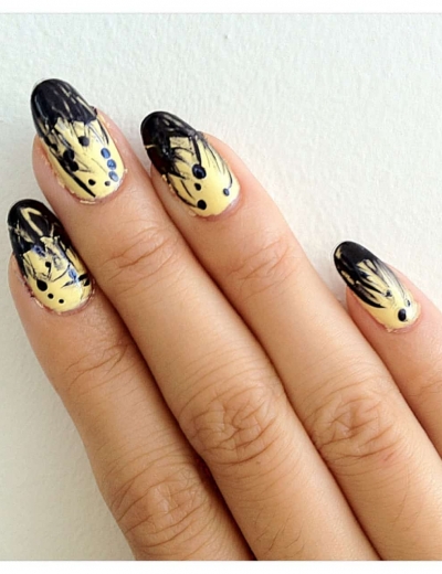 Beauty DIY: Abstract Needle Drag Nail Art