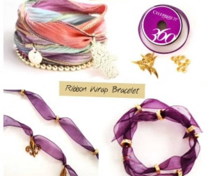 Jewelry DIY: Ribbon Wrap Bracelet Tutorial