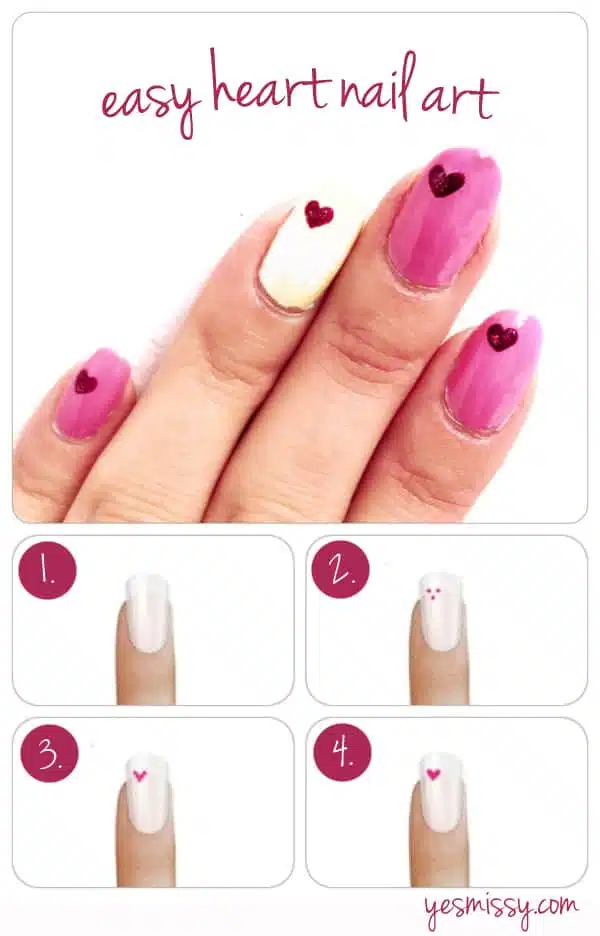 Nail DIY: How to Create Heart Nail Designs Nail DIY: How to Create Heart Nail Designs