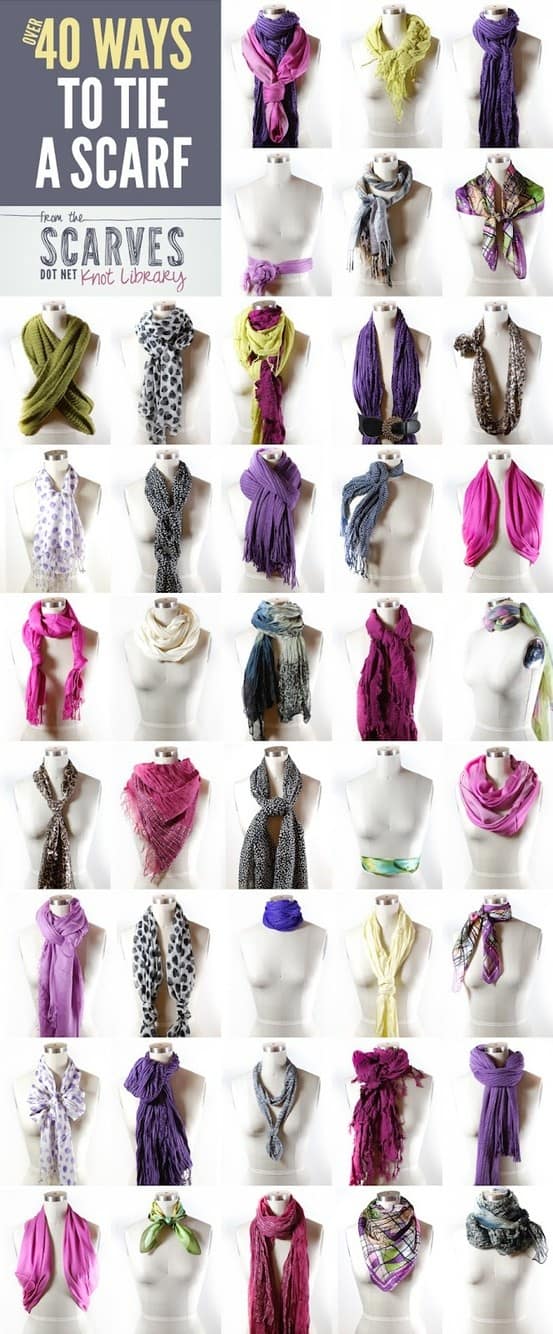 Creative ways to wear a scarf Creative ways to wear a scarf