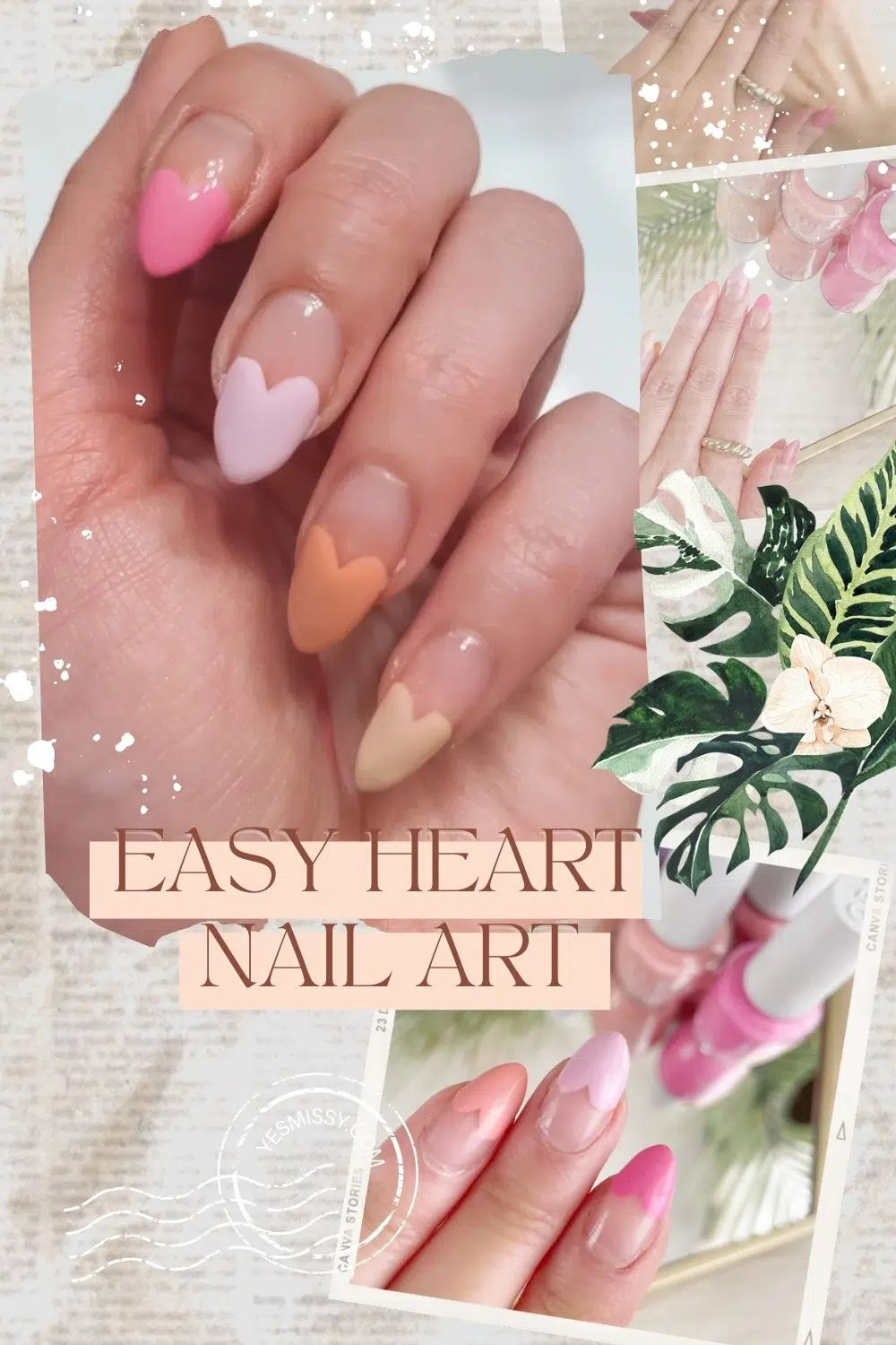 Heart Nail Art Design Tutorial - no tools required. More on yesmissy.com