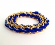 DIY Bracelet: Suede and Chain Woven Bracelet