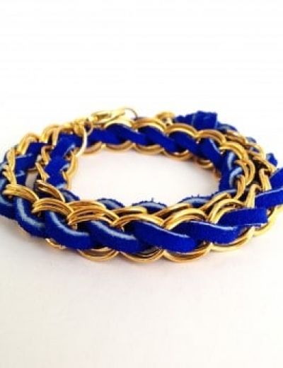 DIY Bracelet: Suede Woven Chain Bracelet (Part 2)