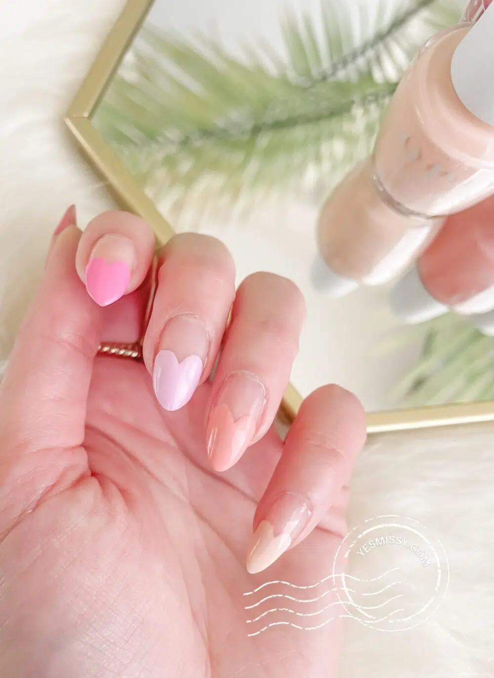 Heart Tipped Nail Art Design - watch the video tutorial on yesmissy.com