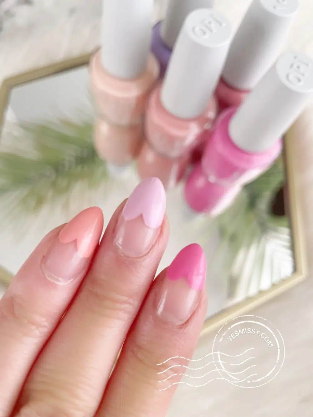 Cute Heart Nails for Valentine's Day Nails. Full tutorial on yesmissy.com