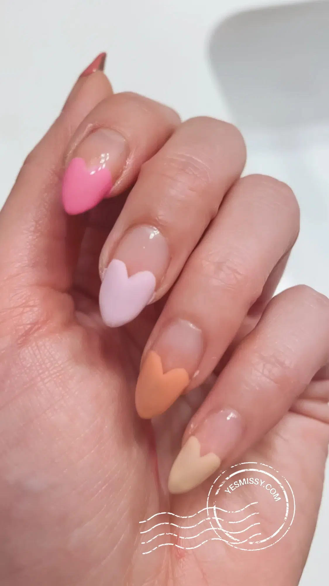 Heart Nails for Valentine's Day - Easy nail art with no tools required