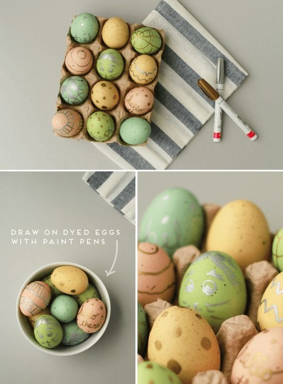 DIY roundup: Metallic Easter Egg Designs
