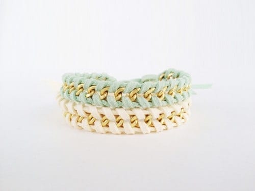 Jewelry DIY: Chain Woven Bracelet Tutorial