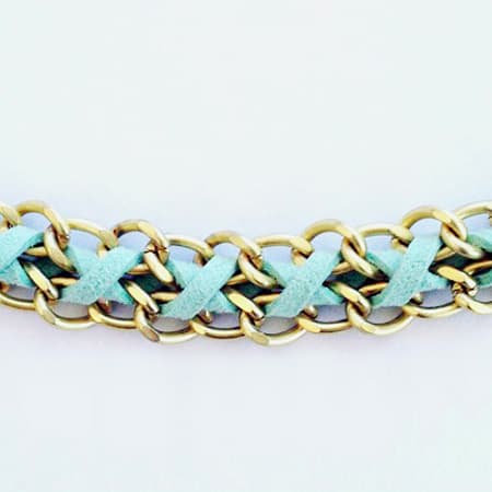 DIY bracelets -  chain  suede bracelet
