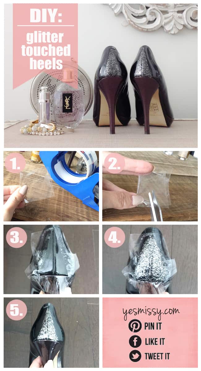 DIY Glitter Heels Tutorial