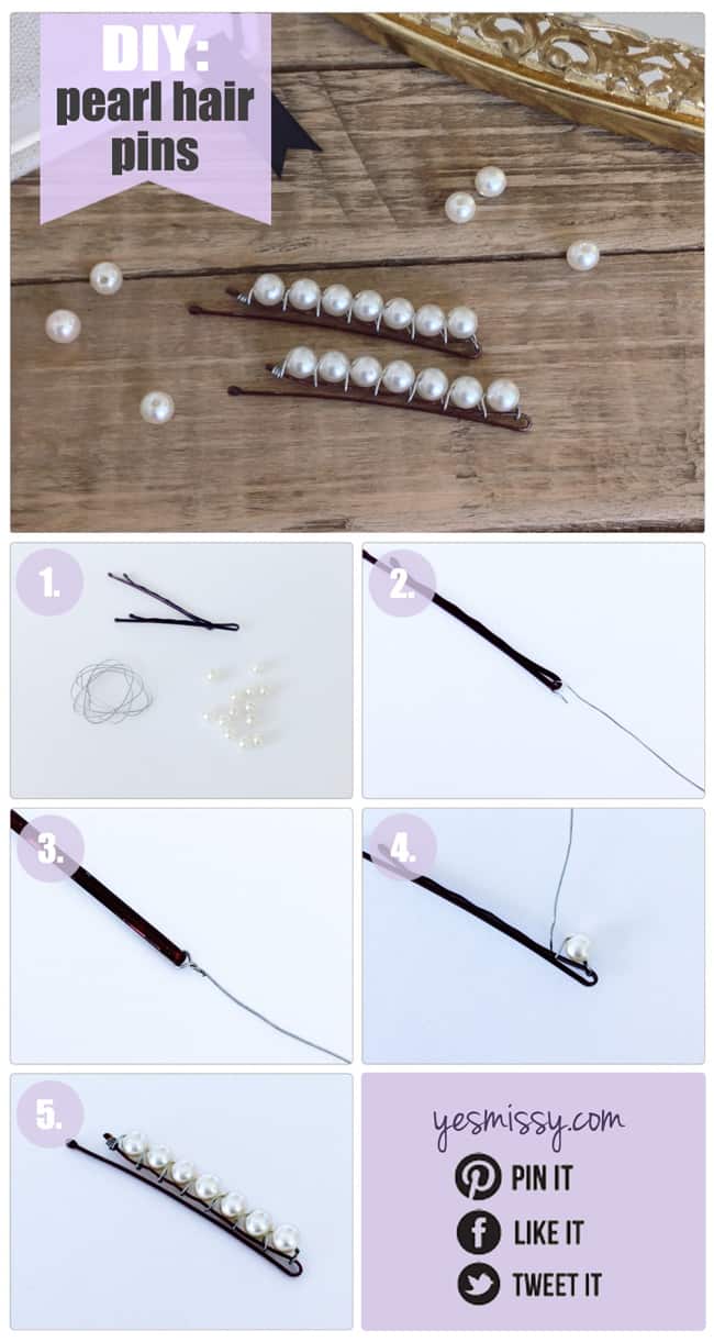 DIY Pearl Hair Pins Tutorial
