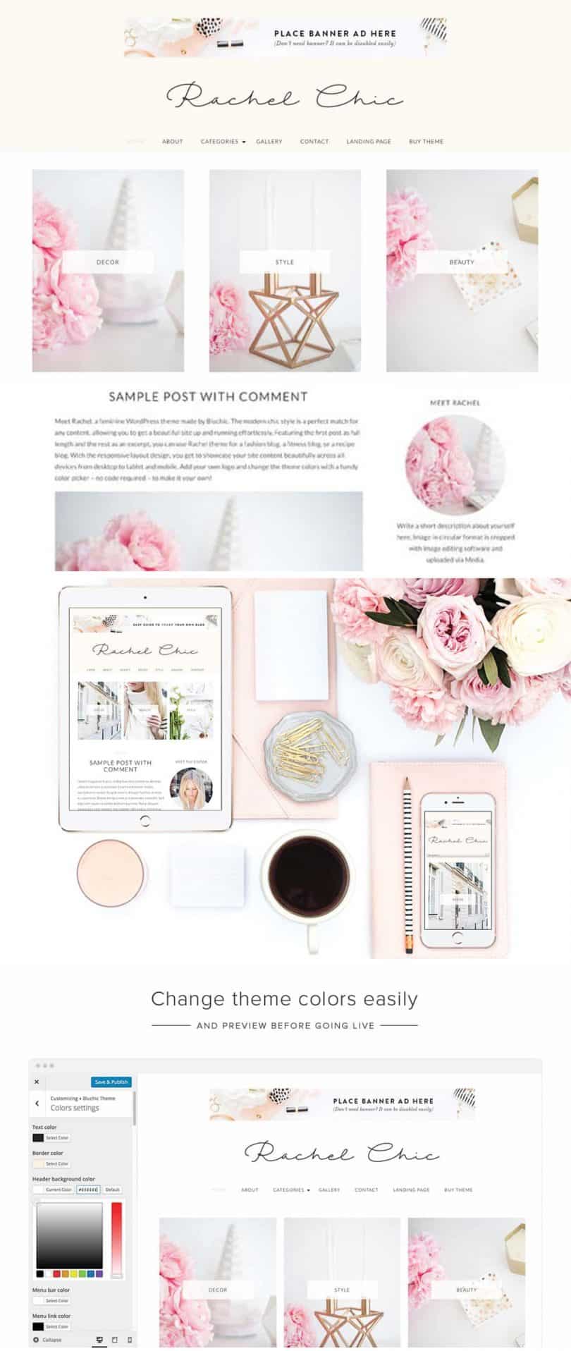 Best feminine wordpress themes for bloggers, entrepreneurs, and #girlbosses