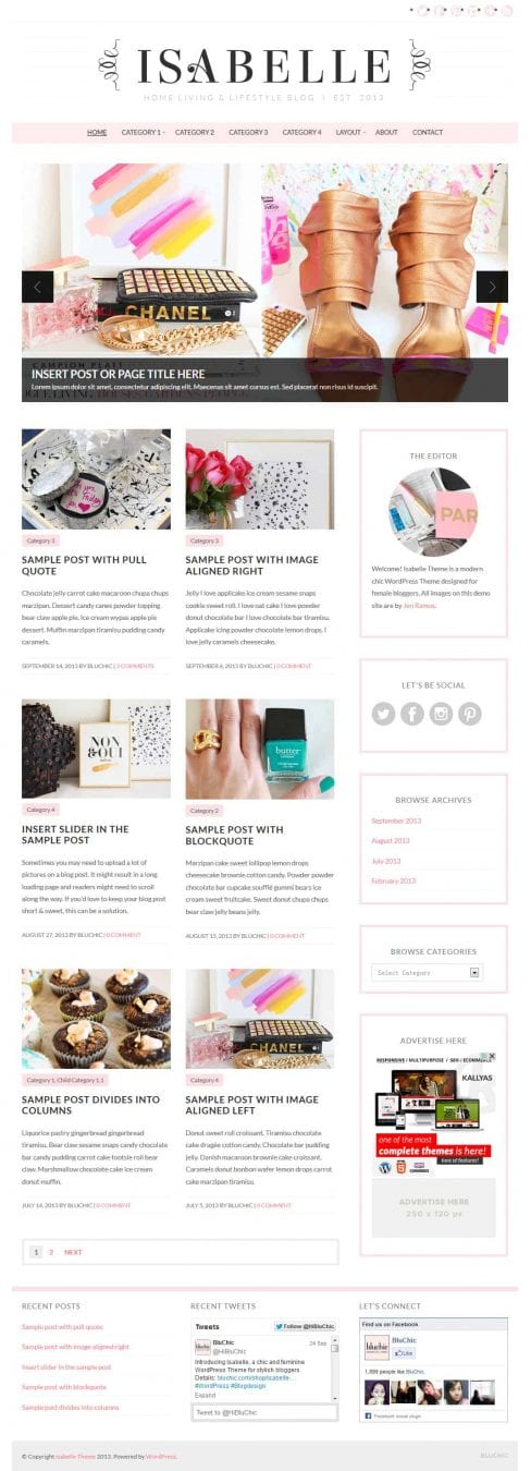 8 Feminine WordPress Themes - Chic, Stylish WordPress theme