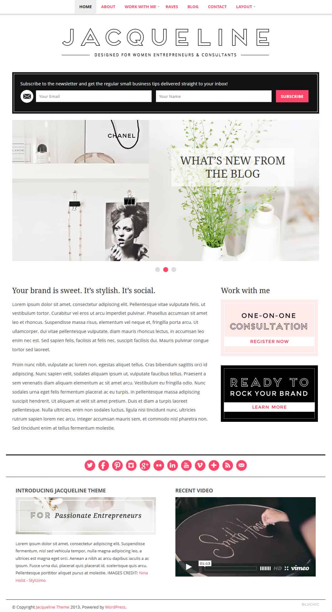 8 Feminine WordPress themes - Chic WordPress Themes