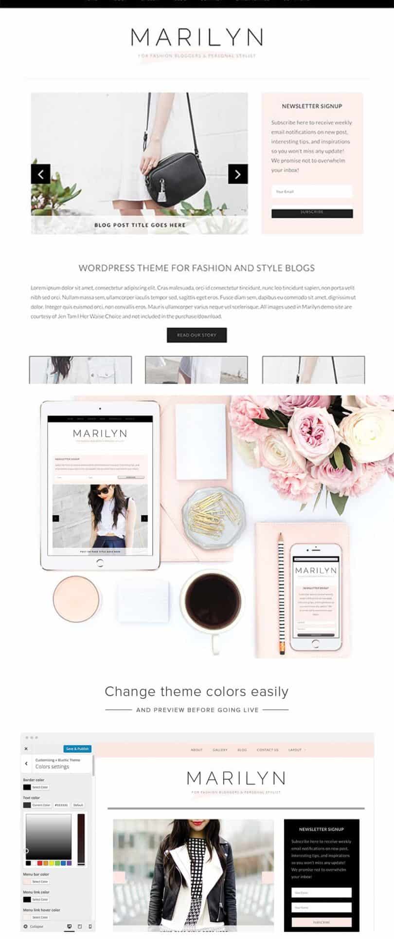 best WordPress themes for fashion, beauty and lifestyle bloggers