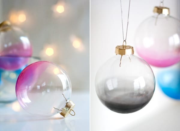 DIY Ombre Christmas Ornaments