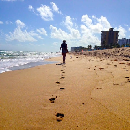 Winter Escape - Footprints in the sand