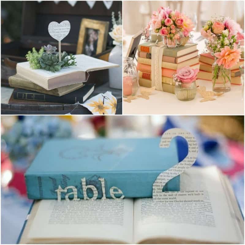 Antique Book Centerpieces