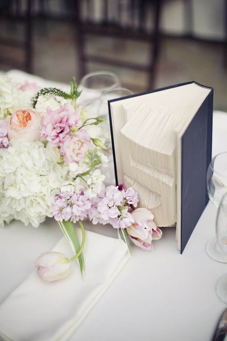 DIY Centrepieces - DIY Folded books