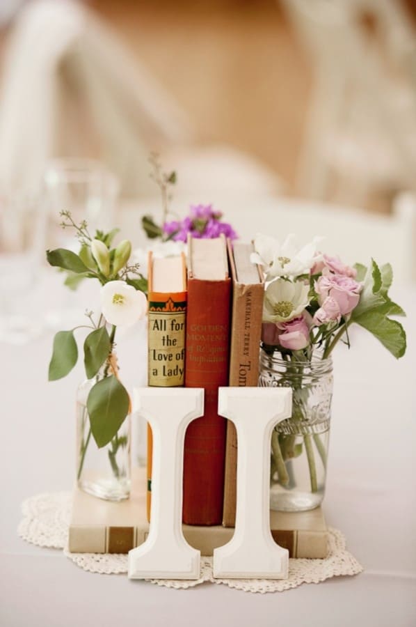 DIY Centerpieces -  Book Centrepieces