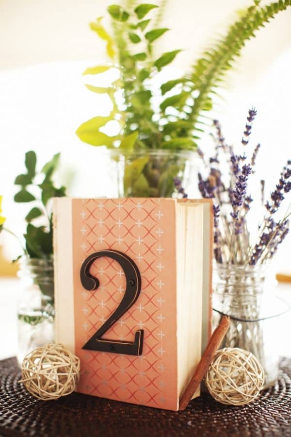 Creative Centerpieces - DIY Book Table Numbers