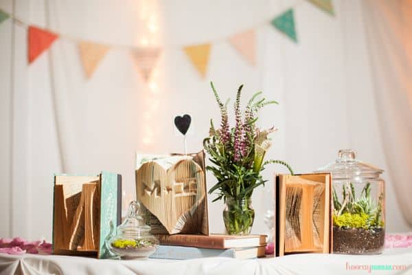 DIY Centrepieces - DIY Folded books