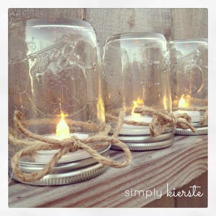 20 Mason Jar crafts ideas - table lanterns