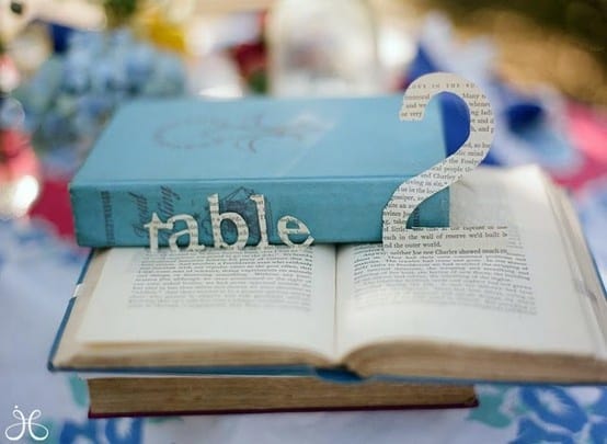 DIY Wedding ideas - pop up book numbers