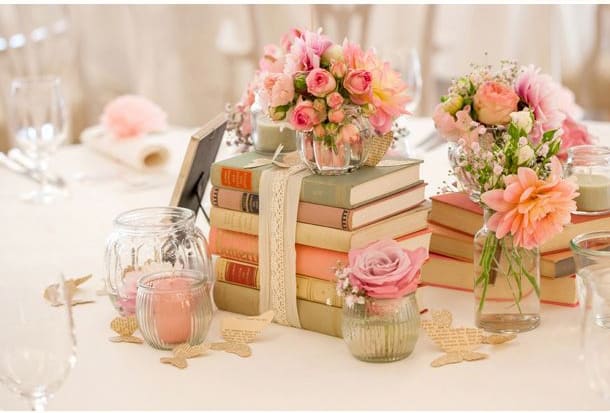 DIY Book Center pieces