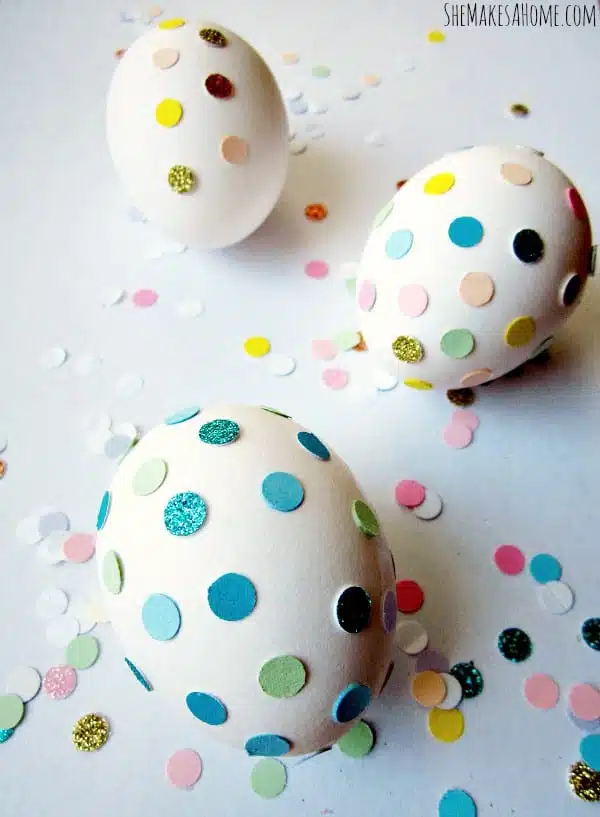 Cute Confetti Easter Eggs