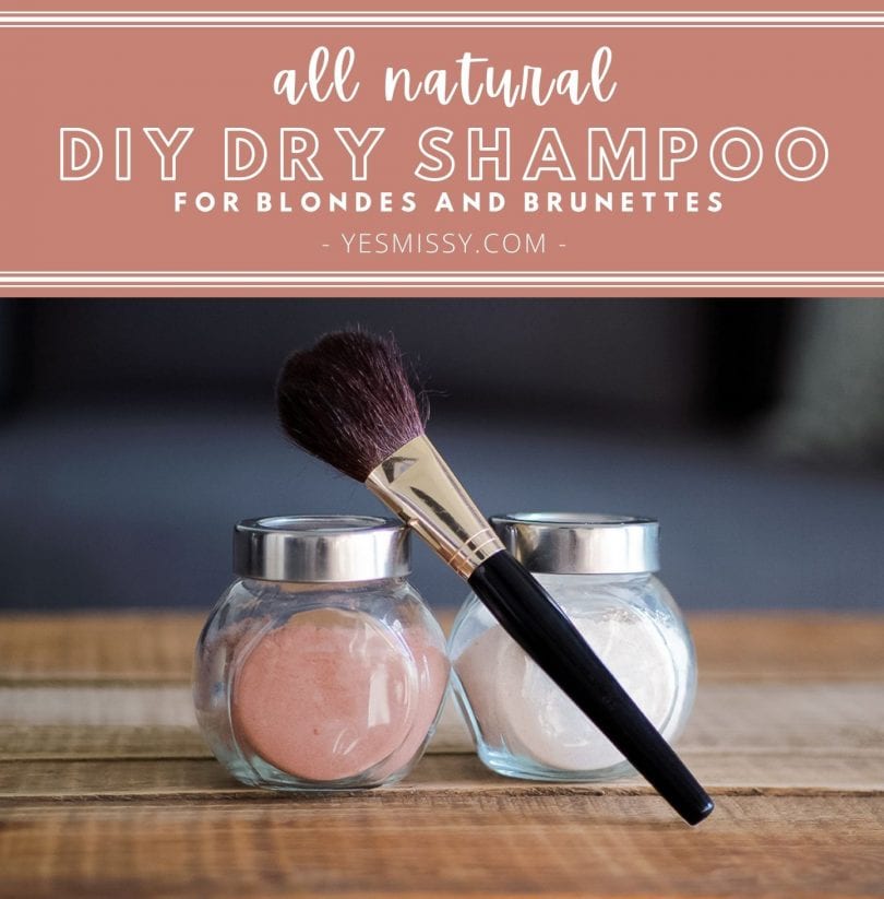 Make your own all-natural DIY Dry Shampoo Recipes for Light and Dark Hair - made from ingredients you already have in your kitchen!