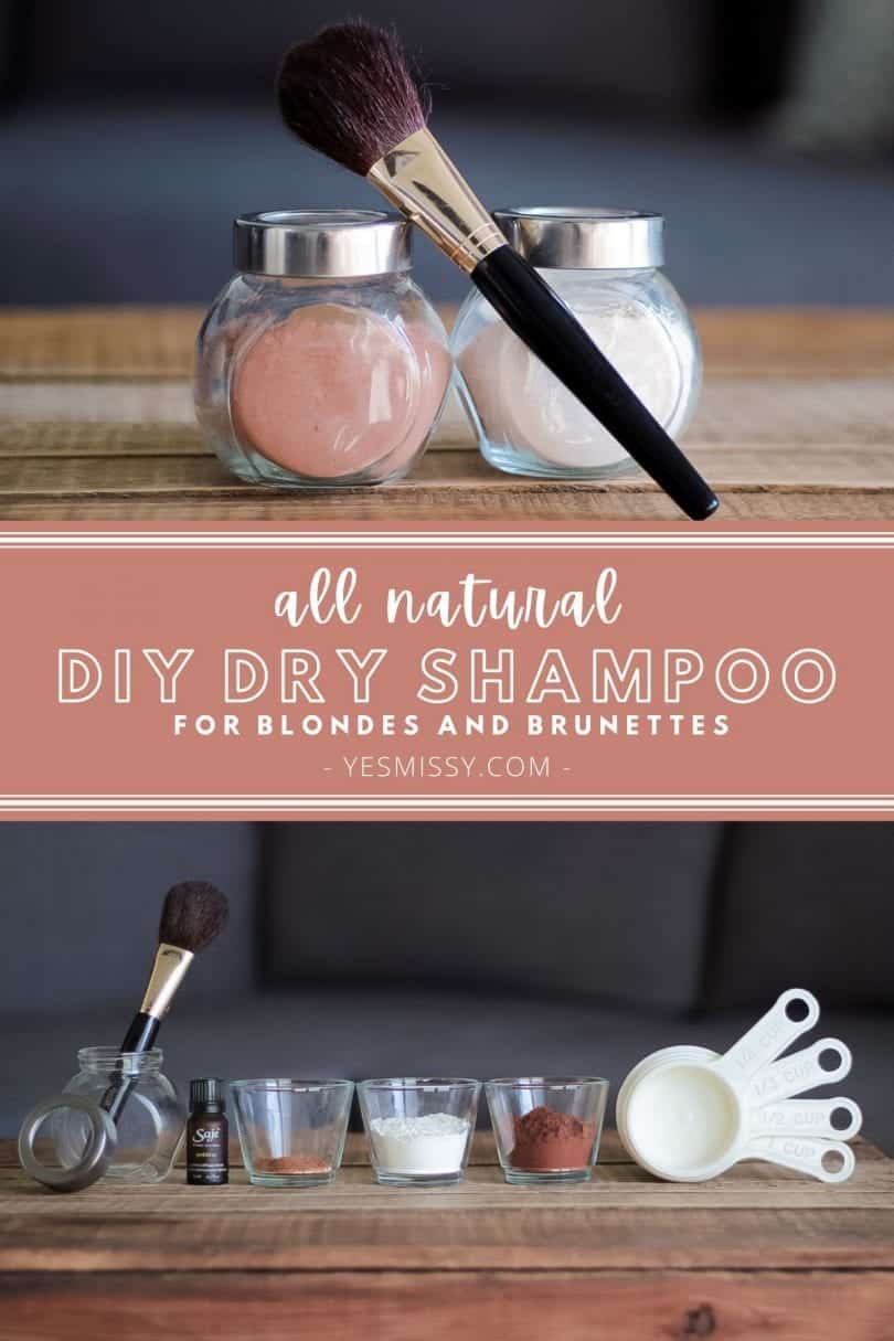 All natural DIY Dry Shampoo Recipes for Light and Dark Hair - made from ingredients you already have in your kitchen!