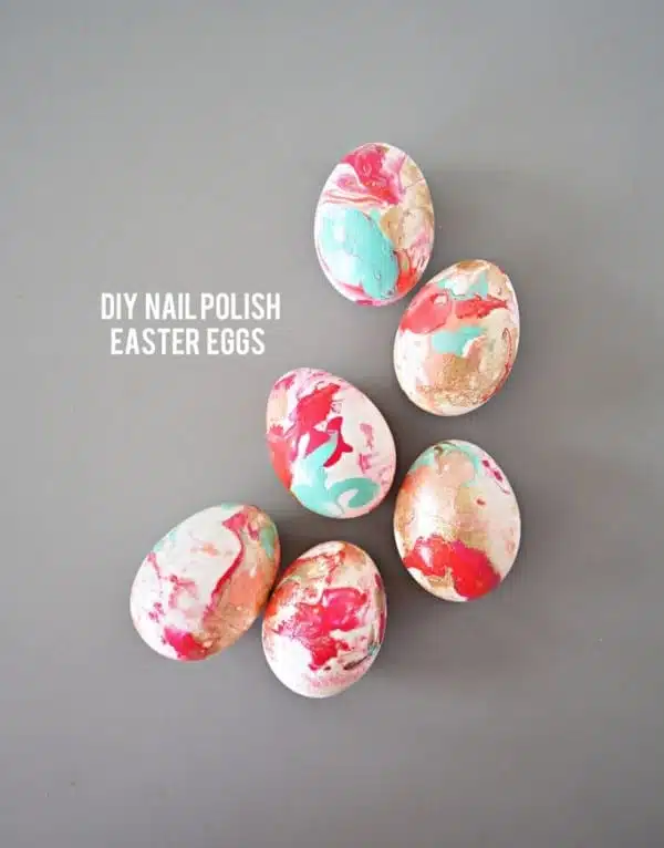 15 DIY Easter Egg Ideas - DIY nail polish easter eggs