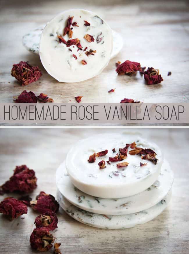 Homemade vanilla and rose soap tutorial